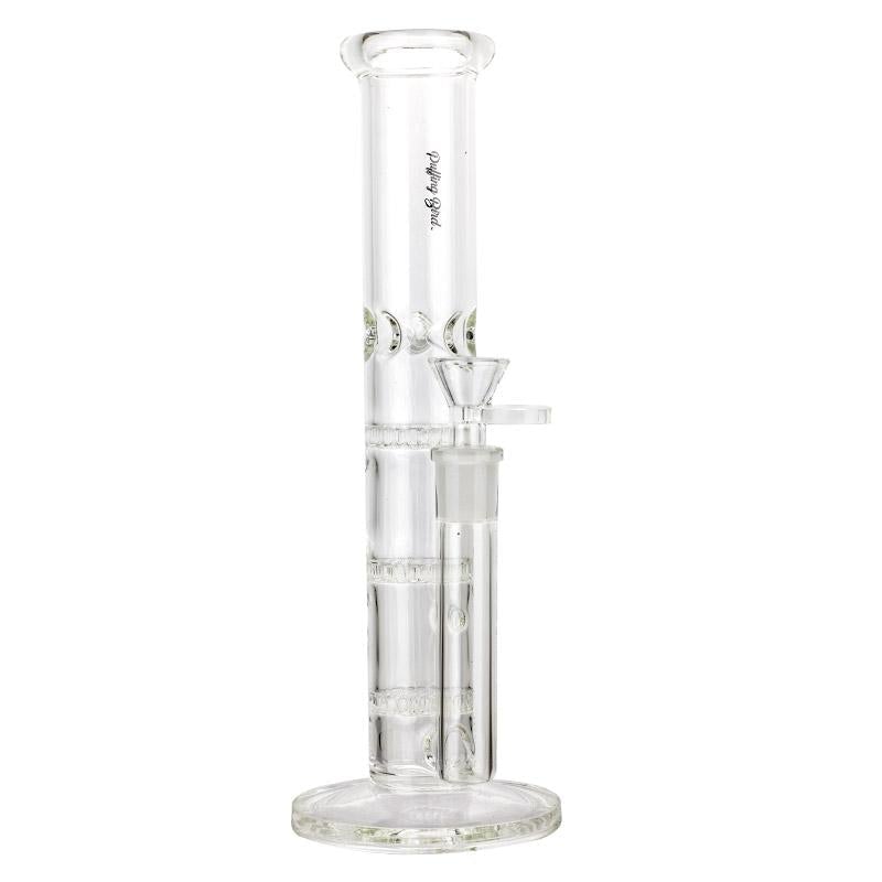 Straight Tube Honeycomb Perc Bong w/ Glass Pipes Set