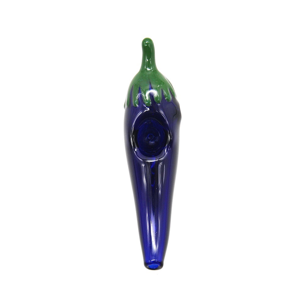 Eggplant Glass Hand Pipe