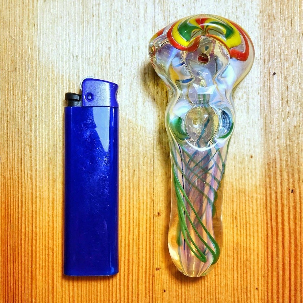 Double Fun Double Bowls Glass Spoon Pipe