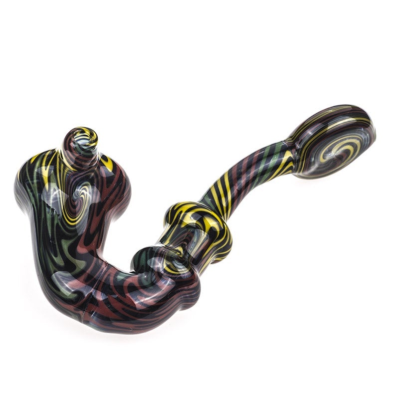 Spiral Glass Sherlock Pipe w/ Maria Rings