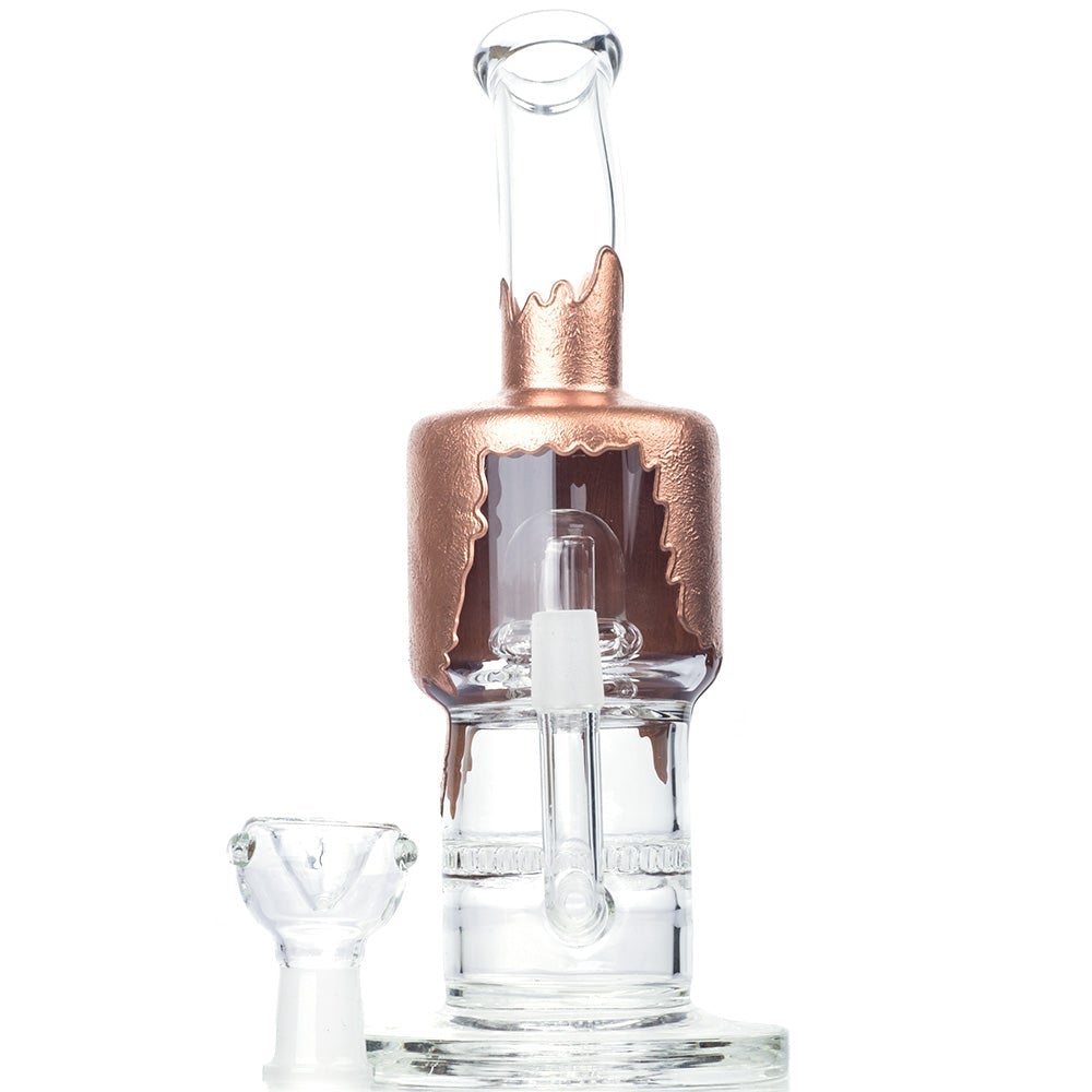 Paint Coated Dual Perc Dab Rig