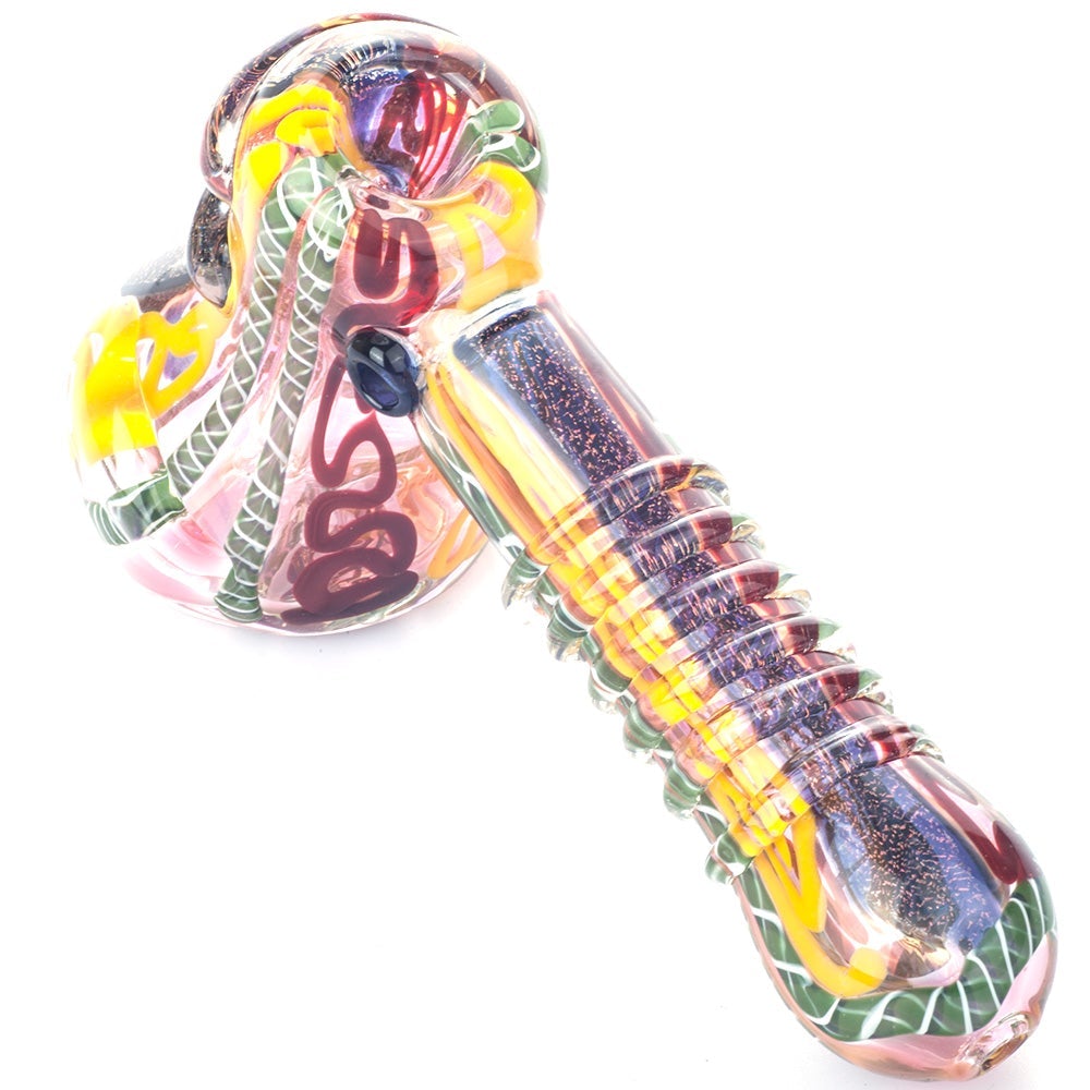 Fumed Glass Hammer Bubbler w/ Milli Scheme