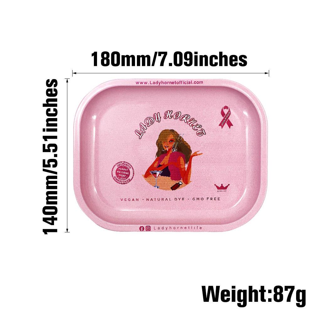Pink Lady Tinplate Cigarette Rolling Tray