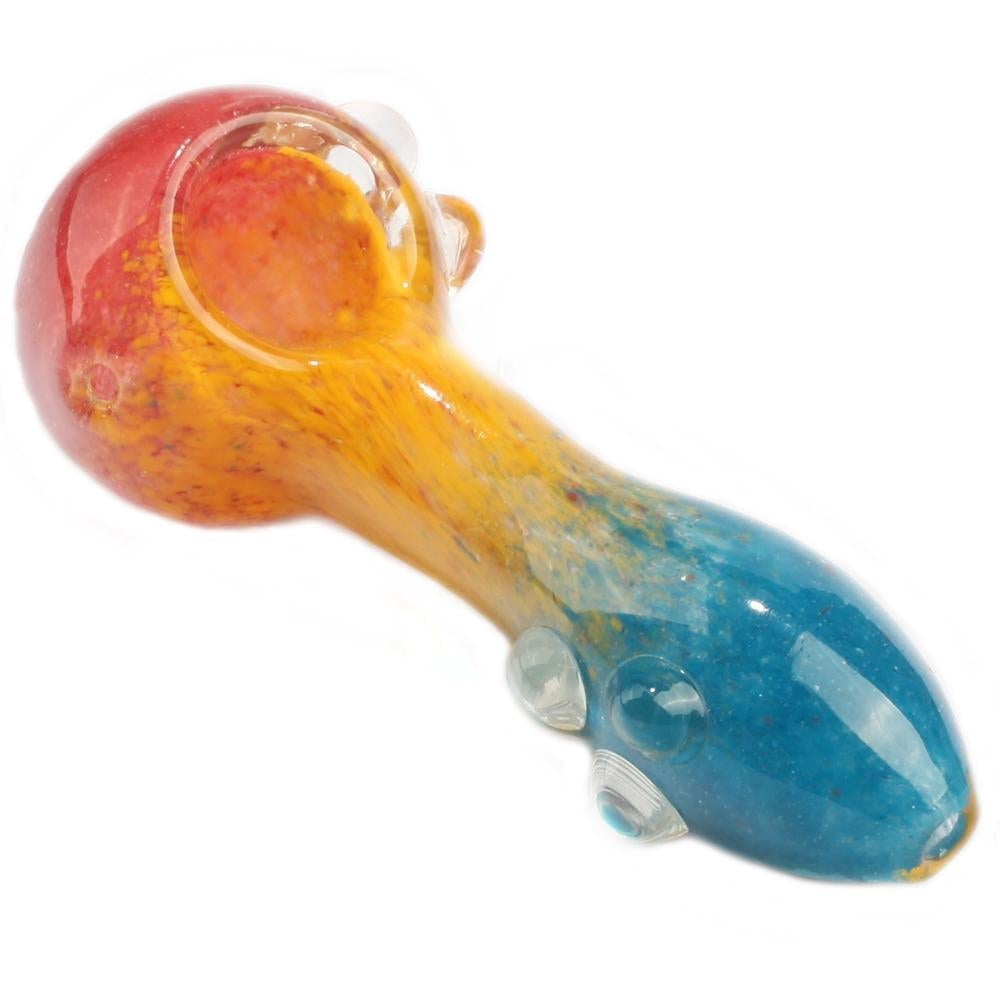 Pokemon Ball Spoon Pipe and Three-Toned Dichroic Glass Pipe Set