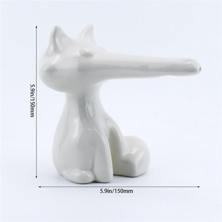 Fox-Shaped Ceramic Water Pipe