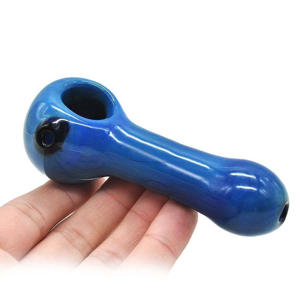 Blue Glass Tobacco Pipe - PuffingBird AU