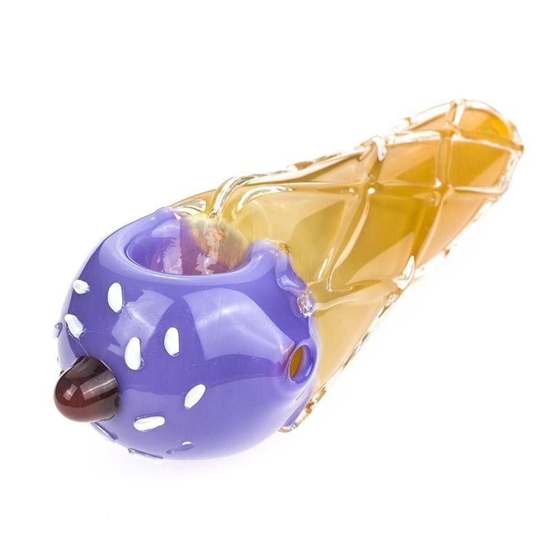 Ice Cream Theme Glass Pipe w/ Silicone Pipe Set