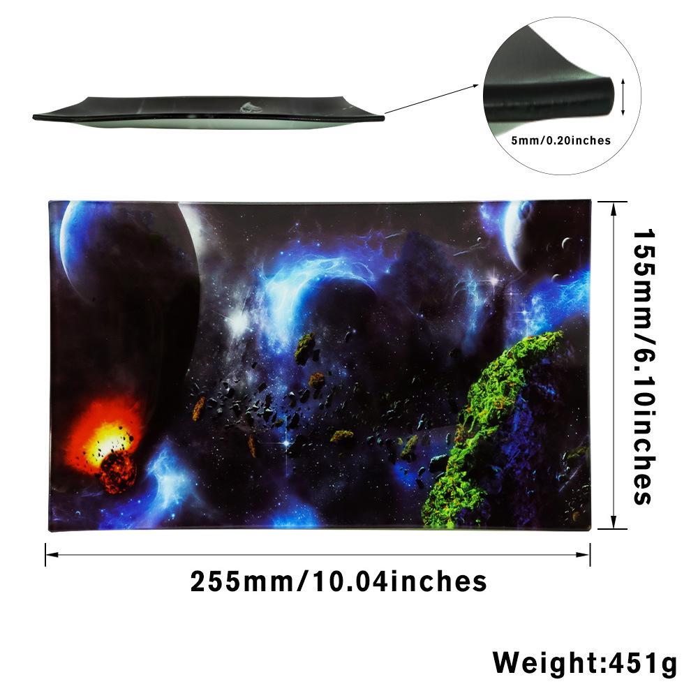 Anti Falling Glass Cigarette Smoking Rolling Tray