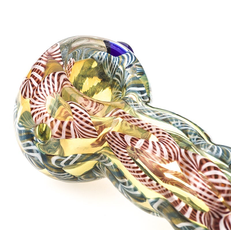 Chunky Glass Spoon Pipe w/ Marble