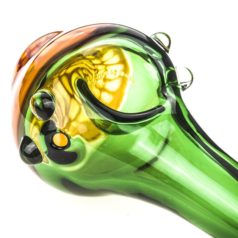 Honeycomb Green Glass Pipe