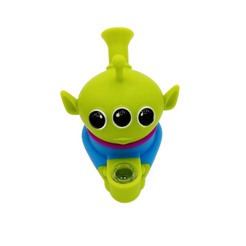 Three-Eyed Alien Silicone Mini Water Pipe - PuffingBird AU