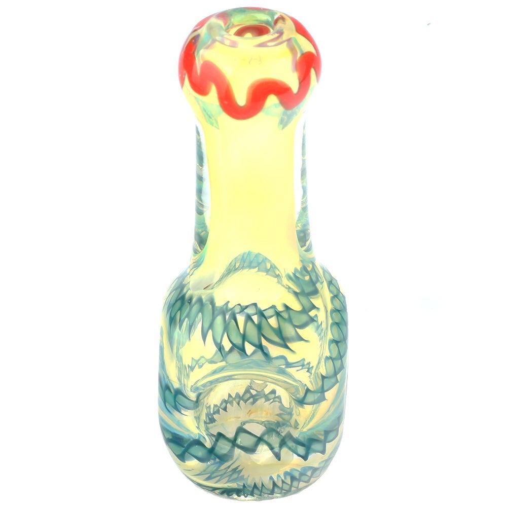 3.9 Fumed Glass Squared Bowl Spoon Pipe