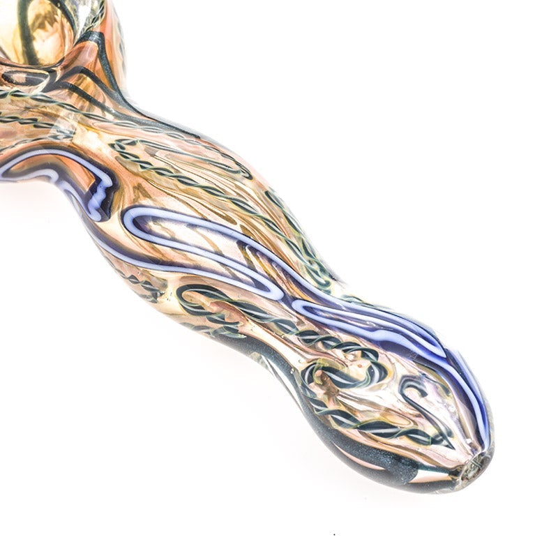 Spiral Fumed Glass Spoon Pipe