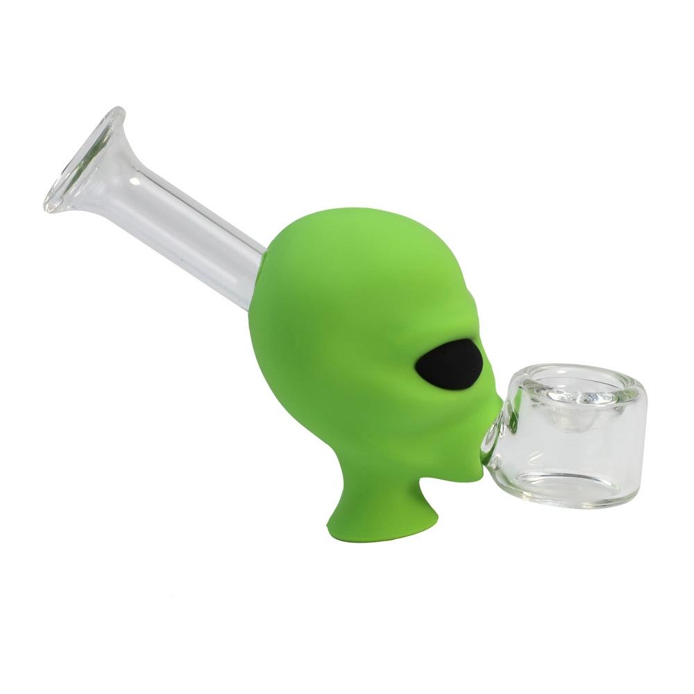 Alien Silicone Bong with Glass Bowl