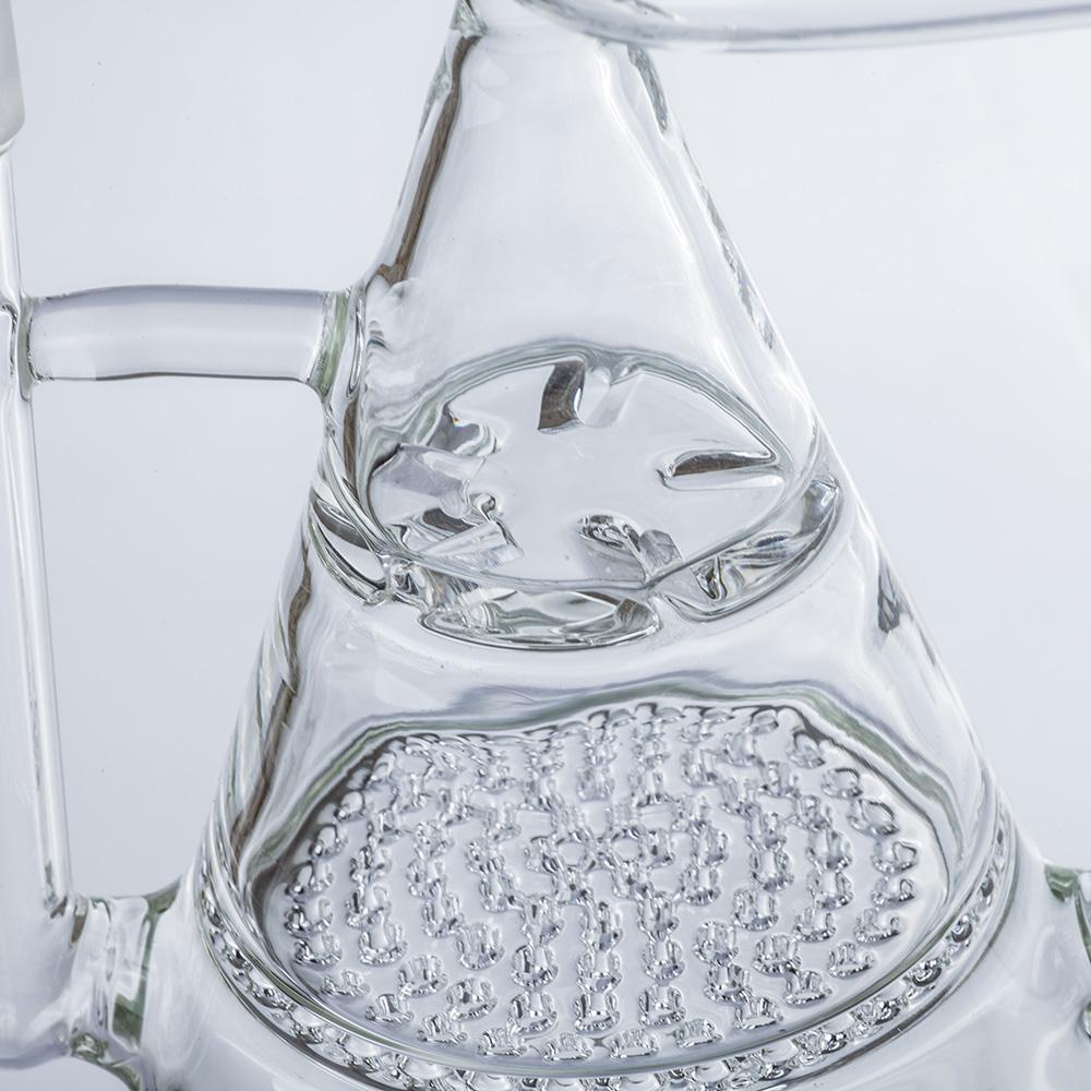 Pyramid Multi-Perc Recycler Glass Bong Set w/ Carb Cap and Banger