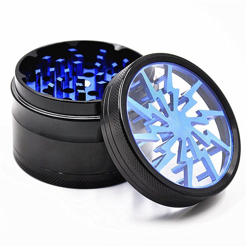 Inline Diffuser Pyramid Bong w/ Thunder Blade Grinder Set