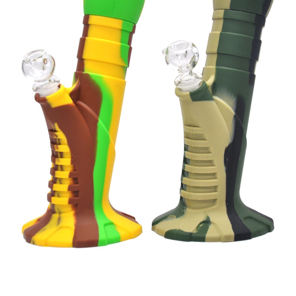 Straight 2 Part Silicone Bong