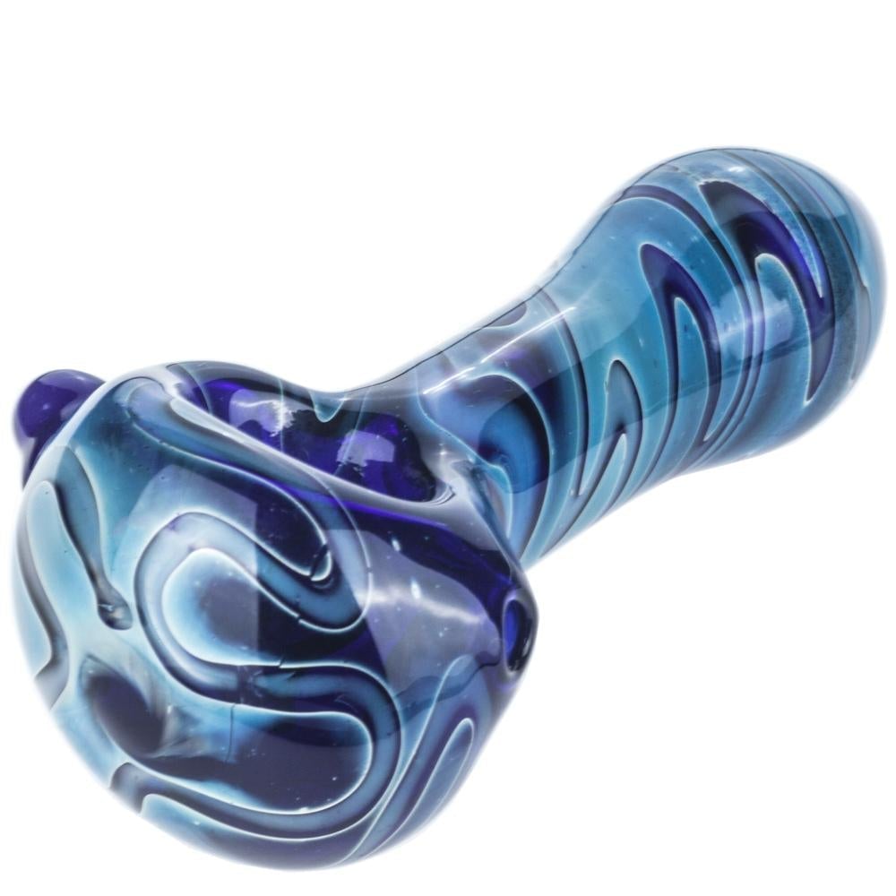 Heady Pattern Glass Pipe w/ Silicone Pipe Glass Chillum Set