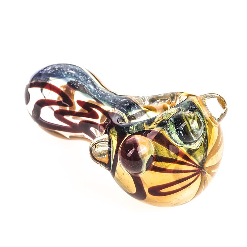 Fumed Glass Spoon Pipe w/ Canes