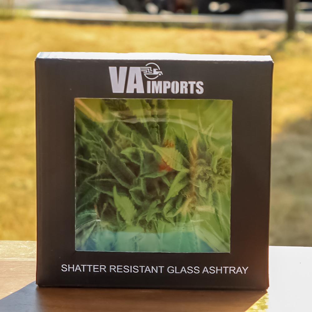 Small Square Glass Cigarette Rolling Tray