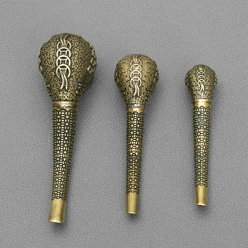 Copper Coin Relief Brass Sherlock Pipe