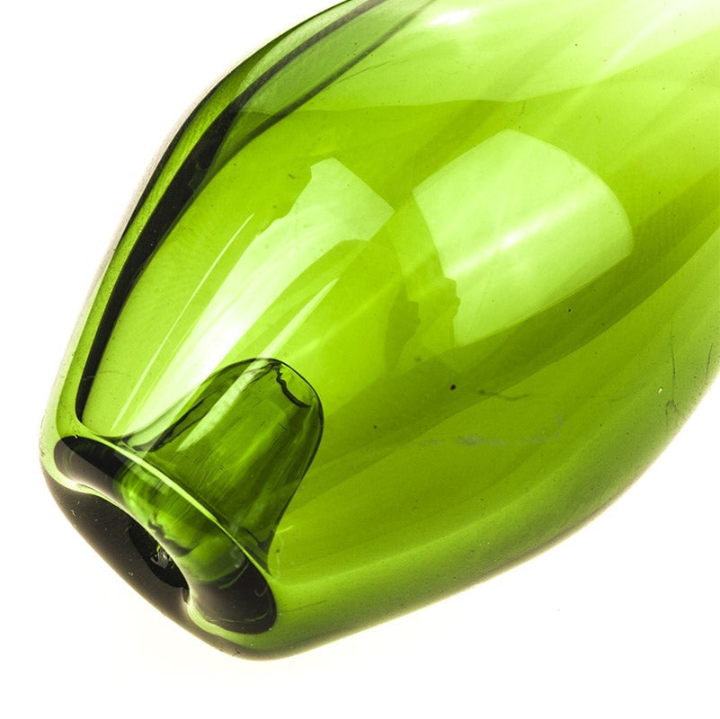 Clear Green Sherlock Glass Pipe