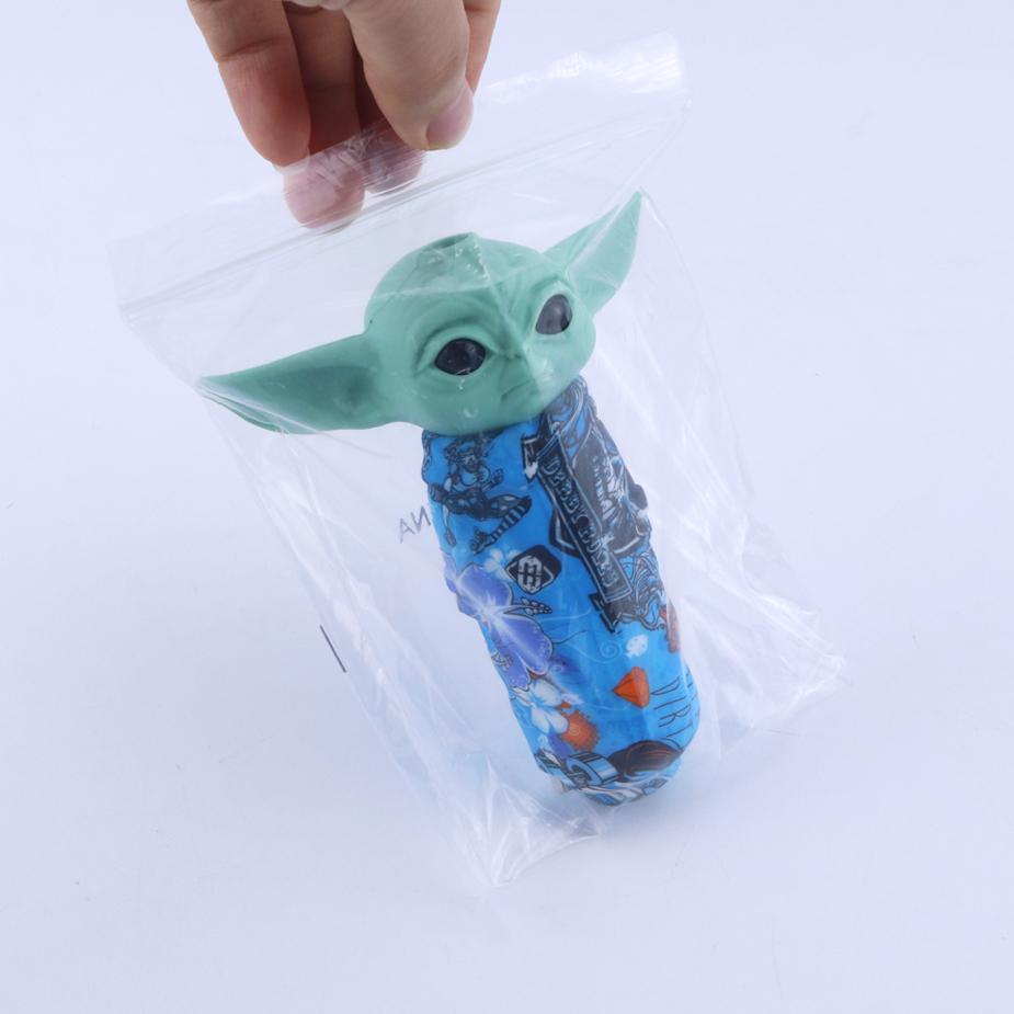 “Baby Yoda” Themed Silicone Smoking Pipe with Random Pattern - PuffingBird AU