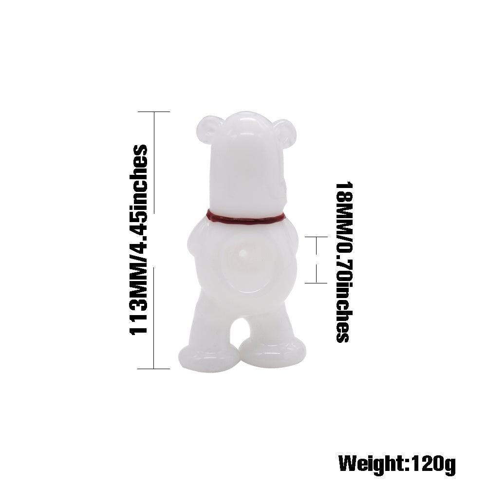 White Bear Novelty Glass Pipe
