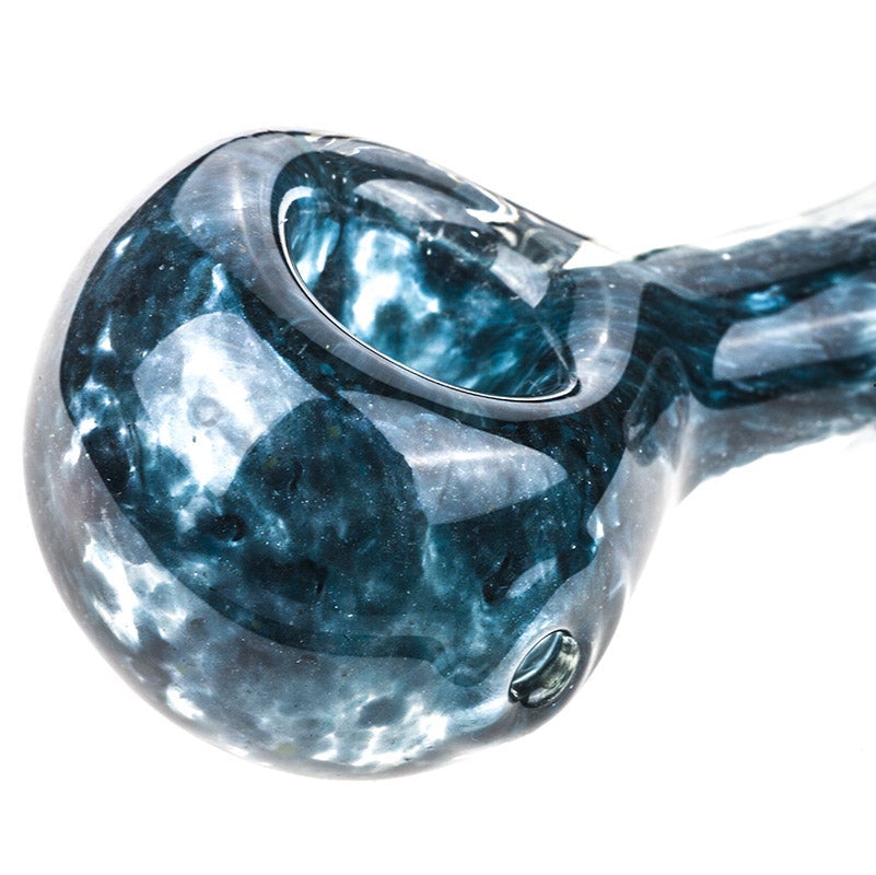 Handmade Darkblue Frit Glass Pipe