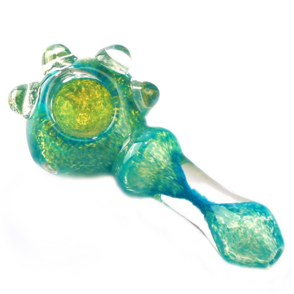 Turquoise Glass Pipe and Blue Wrap Sherlock Pipe Set