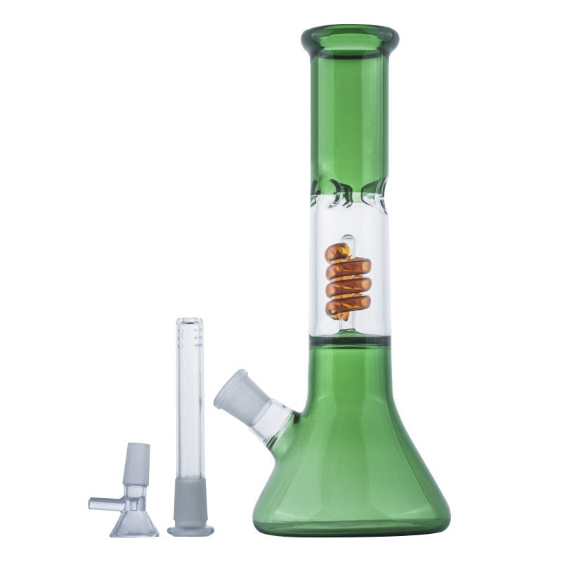 11 Spiral Perc Glass Beaker Bong