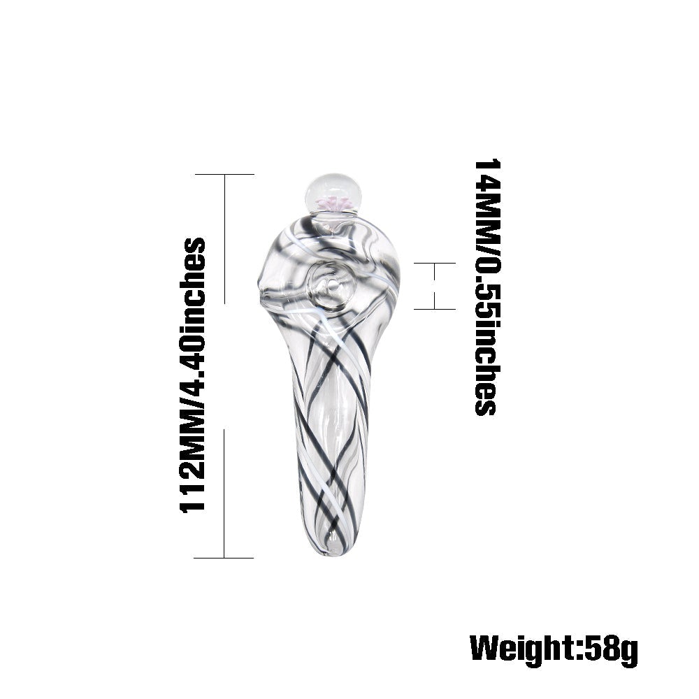 Spiral Heady Glass Spoon Pipe