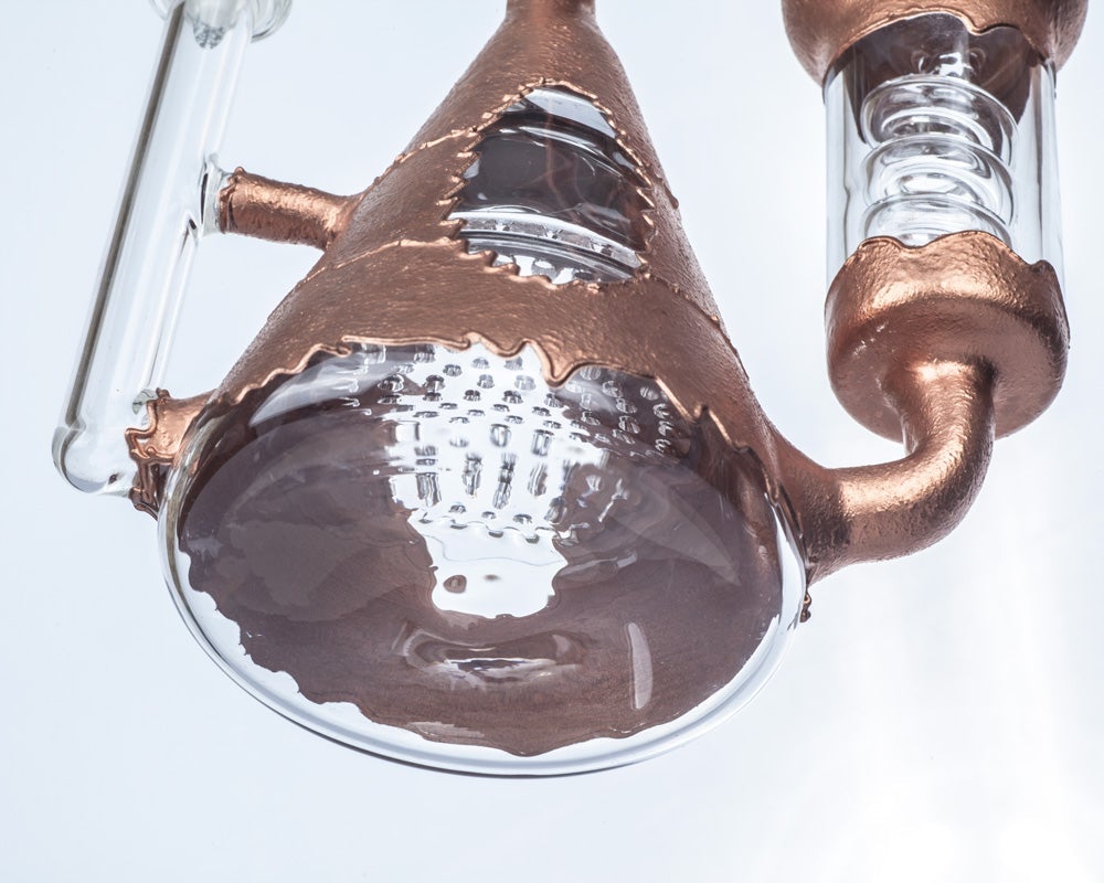9 Bronze Multi Perc Glass Dab Rig