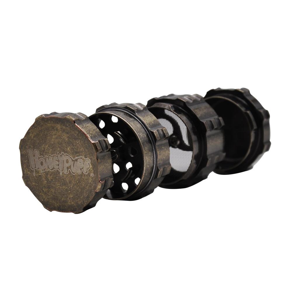 Honeypuff Bronze Novelty Herb Grinder 4 Layer 45MM