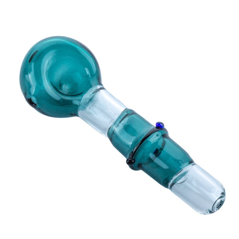 Blue Glass Tobacco Spoon Pipe