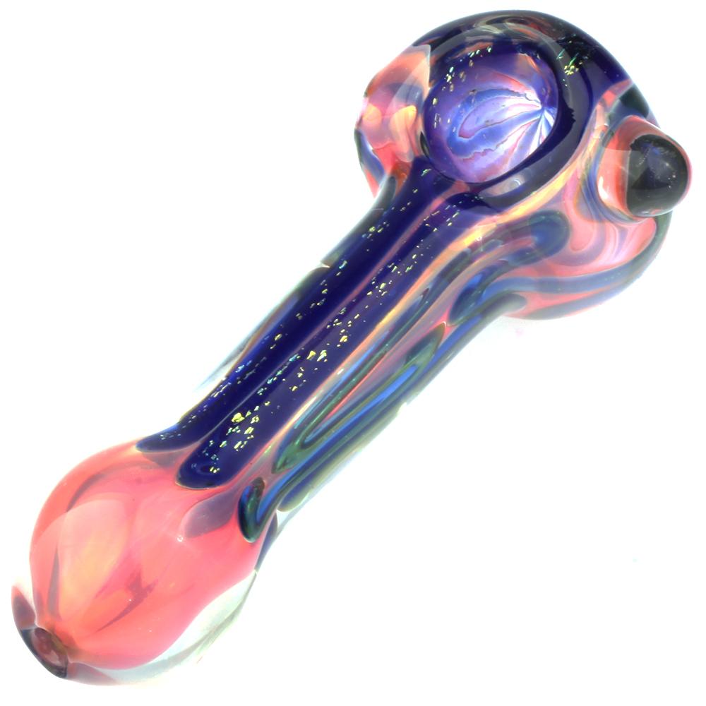 Mini Recycle Dab Rig w/ Fumed Color Changing Glass Pipe Set