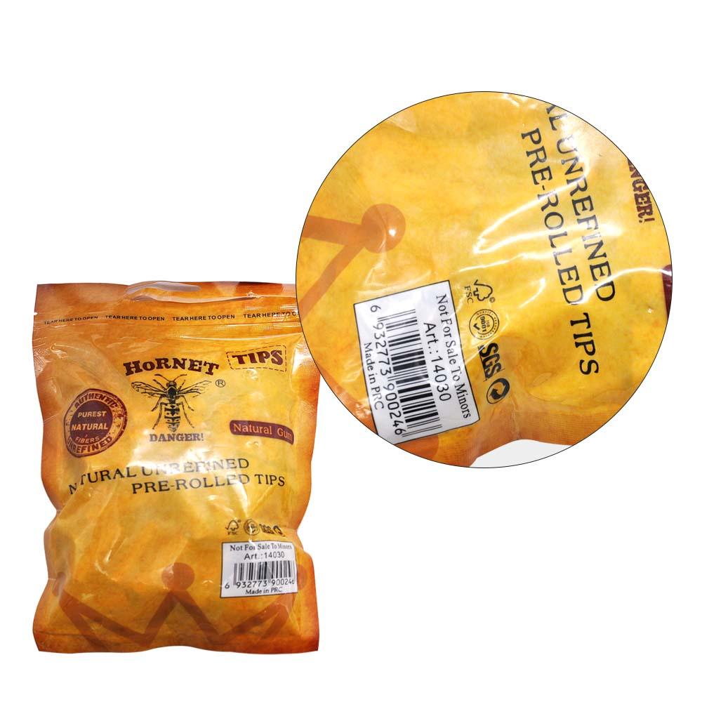 Natural Unrefined Rolling Paper Filter Tips - 7mm Pre-Rolled Tips (100 Tips per Resealable Bag) - PuffingBird AU