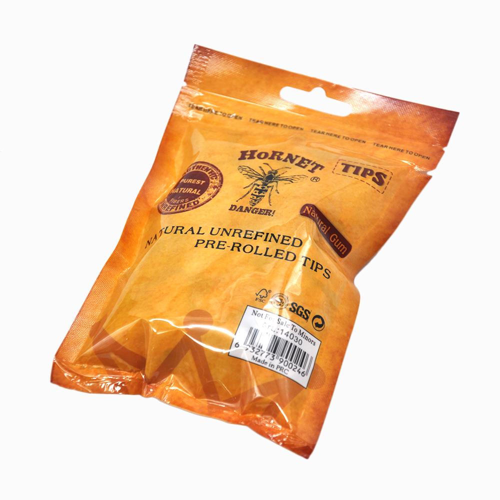 Natural Unrefined Rolling Paper Filter Tips - 7mm Pre-Rolled Tips (100 Tips per Resealable Bag)