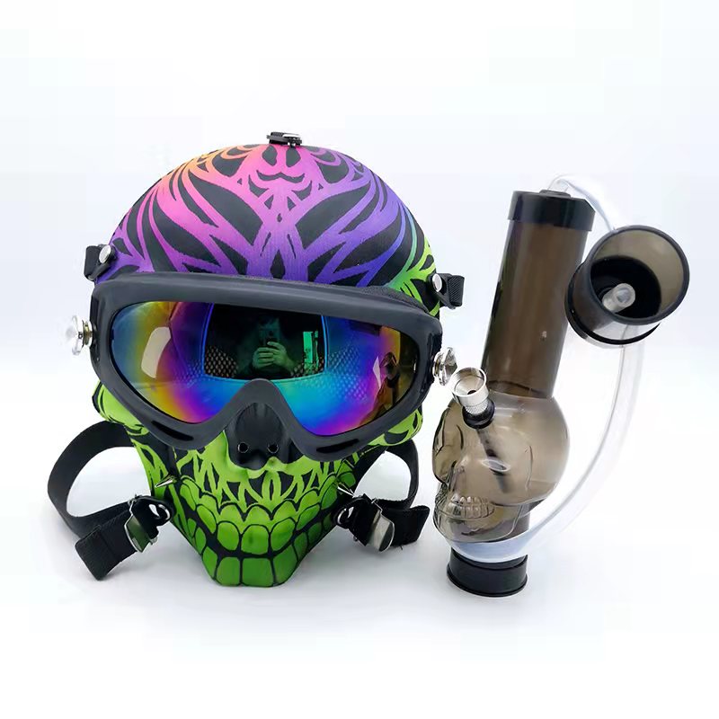 Sun Glasses Skull Fabric Gas Mask Bong w/ Water Pipe