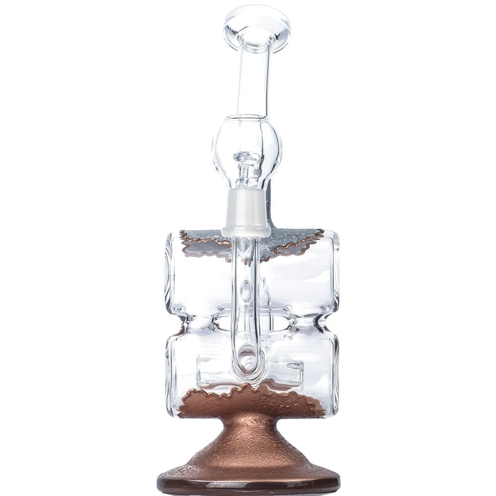 Double Chamber Recycler Dab Rig Set w/ Quartz and Carb Cap - PuffingBird AU