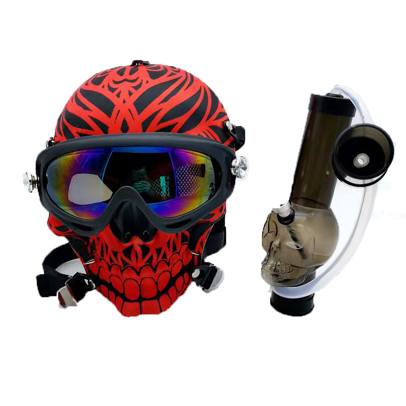 Sun Glasses Skull Fabric Gas Mask Bong w/ Water Pipe