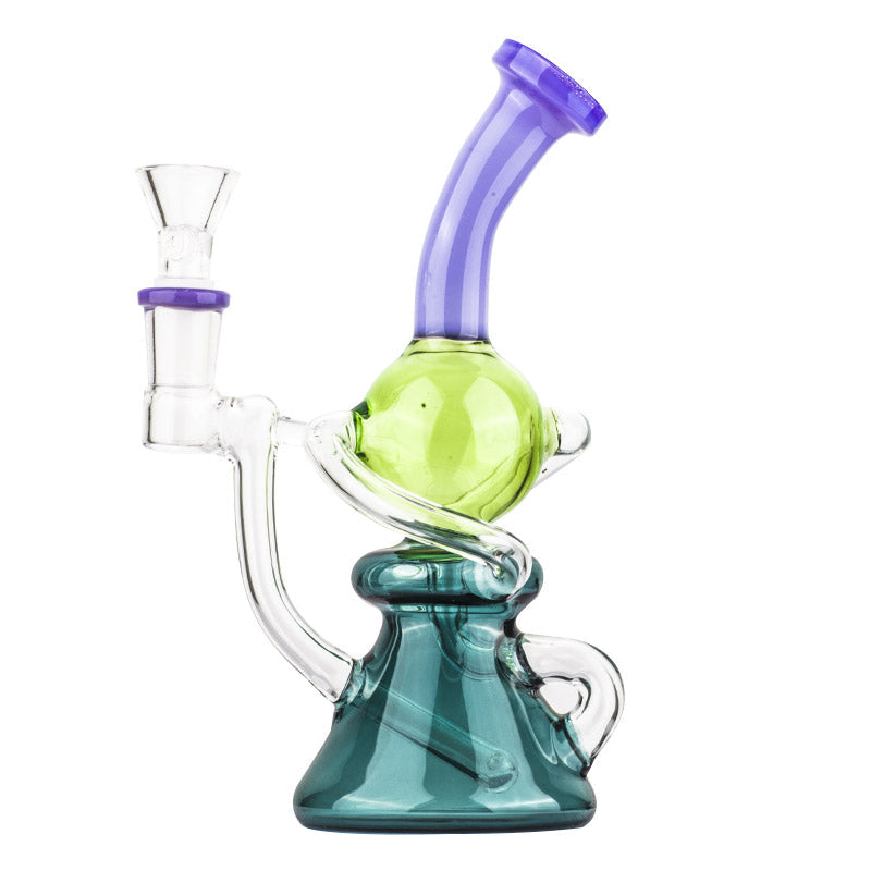 Colored Recycler Glass Dab Oil Rig Enail Kit Bundle