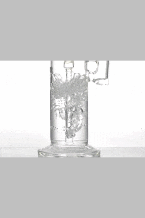 12 Ice Glass Beanpole Stem Bubbler