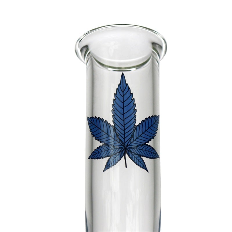 8 Marijuana Leaf Basic Glass Bong