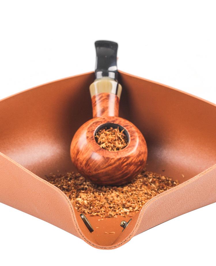 Foldable PU Leather Cut Tobacco Straw Rolling Tray