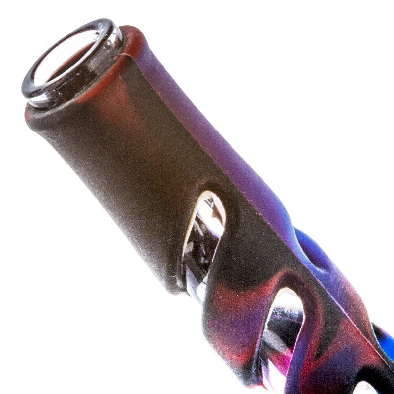 Glass One Hitter Pipe w/ Silicone Sleeve