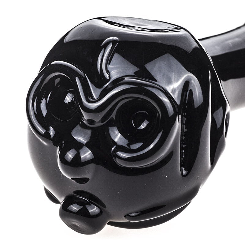 Totem Theme Black Glass Pipe