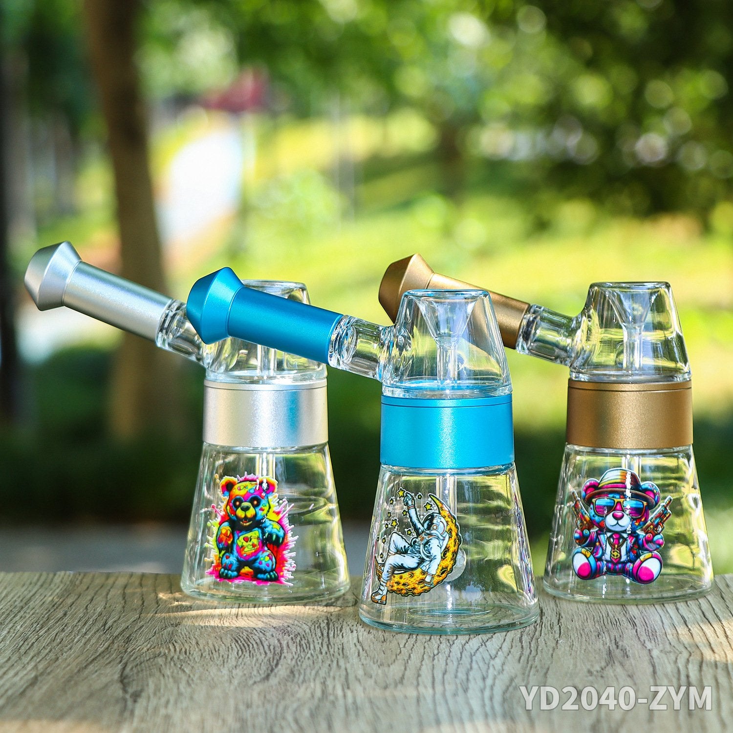 3.94“ Mini Glass Beaker Bong with Gift Box