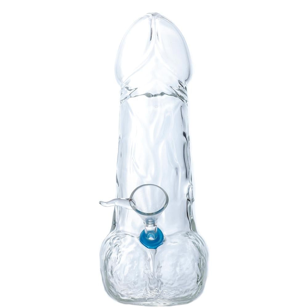 Penis Novelty Bong w/ Heady Pattern Glass Pipe Set