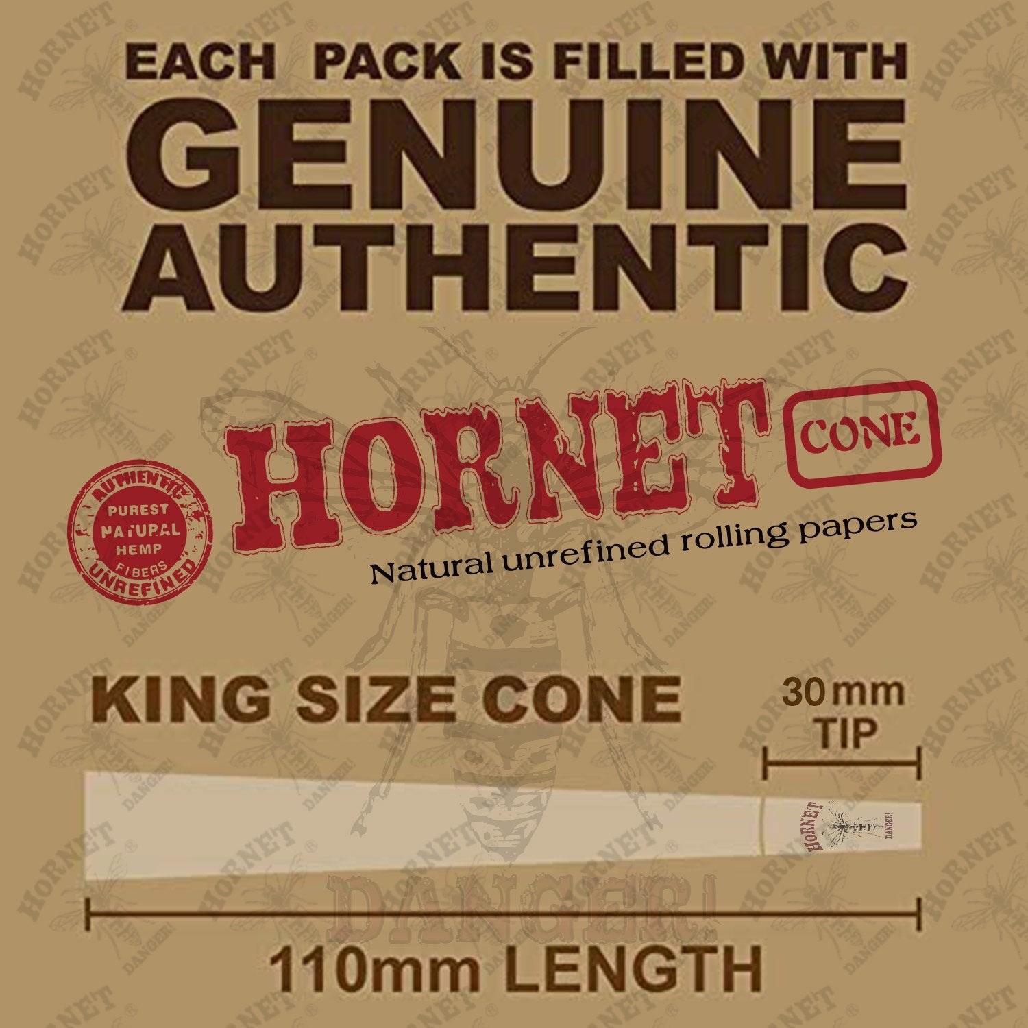 Hornet White Wood Pulp Rolling Cones - 72 Pack